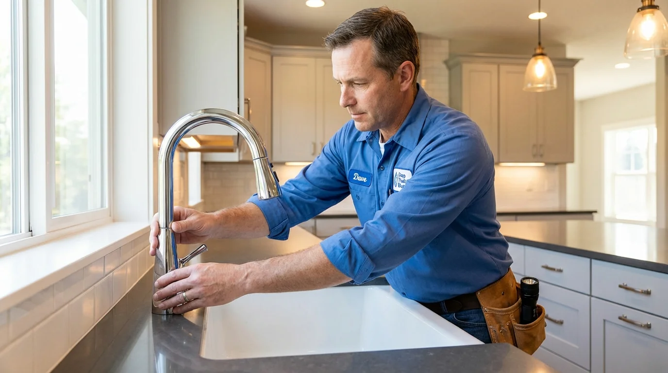 Kitchen faucet installation by Johns Plumbing LLC in Willow Grove